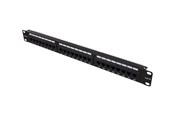 Netværkstilbehør - Deltaco PAN-108 UTP patchpanel 24xRJ45 Cat6 Krone-"connecter" 1U 19" metal - PAN-108