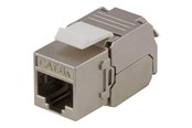 Netværkstilbehør - Deltaco MD-121 Cat6A Shielded Keystone Jack Toolless Clamp Termination Plastic white/metal - MD-121