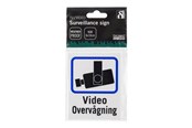 Videoovervågnings tilbehør - Deltaco Danish TV/Video surveillance sign in plastic 8x10cm (2-pack) - 20-025