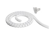 Kabel Organisering - Deltaco Nylon cable cover 2.5m white - LDR03