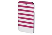 Mobil - Covers & Cases - Hama "Stripes" Booklet Case for Apple iPhone 6/6s magenta/white - 138290