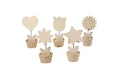Hobby artikler - Creativ Company Decorate your Wooden Memoclip Flower 10pcs. - 57477
