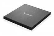 Optiske Drev (DVD / BR / Floppy) - Verbatim Slimline - DVD±RW (±R DL) drive - USB 3.2 Gen 1 - external - DVD-RW (Brænder) - USB 3.2 Gen 1 - Sort - 43886