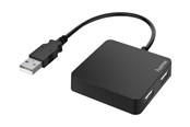 USB hub - Hama hub - 4 ports USB hub - 4 ports - Sort - 00200121
