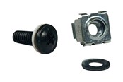 Rack skabe - Tripp Lite Rack Enclosure Square Hole Hardware M5 Screws & Washers 50PC - rack screws nuts and washers - SRCAGENUT5MM
