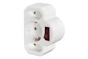 Kabler - diverse - Hama Multi-Plug 3-Way 2 Euro/1 Earthed Socket Switch white - 108846