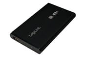 Harddisk - tilbehør - LogiLink External HDD enclosure 2.5" SATA USB 3.0 aluminum black - UA0106