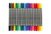 Skrive- og Tegneværktøjer - Creativ Company Double-sided Textile Markers - Basic colors 20pcs - 34817