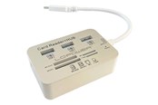 USB hub - LC Power LC-HUB-C-CR USB hub - USB 3.0 - 3 ports - Hvid - LC-HUB-C-CR