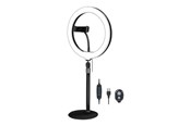 Streamingudstyr - LogiLink Smartphone ring light tripod with remote shutter height adjust. Ø 25 cm - AA0152