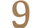 Kreativitet & Hobbyartikler - Creativ Company Number 9 MDF 13cm 1pc. - 56347