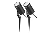 Smart Home - Deltaco SH-GLKEX01, Smart RGB havelys med varmt hvidt lys, sort - SH-GLK01
