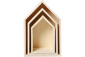 Ophæng og kroge - Creativ Company Wooden Houses with Hanging Hook 3pcs. - 55920