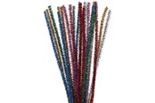 Kreativitet & Hobbyartikler - Creativ Company Chenille Glitter 24pcs. 30cmx6mm - 51648