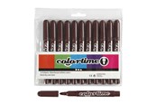 Skrive- og Tegneværktøjer - Creativ Company Dark brown Jumbo markers 12pcs. - 37360
