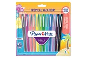 Skrive- og Tegneværktøjer - Paper Mate Flair filtpenne | Medium spids (0,7 mm) | Assorterede tropiske feriefarver | 12 Stk - 1951029