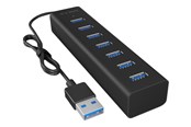 USB hub - ICY BOX IB-HUB1700-U3 USB hub - USB 3.2 - 7 ports - Sort - IB-HUB1700-U3