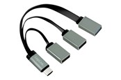 USB hub - LogiLink USB-C™ Hub 2x USB 2.0 AF + 1x USB 3.0 AF USB hub - 3 ports - Grå - UA0315