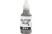 Hobby artikler - Creativ Company Glitter glue Silver 25ml - 318310
