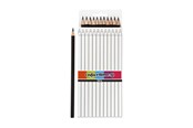 Skrive- og Tegneværktøjer - Creativ Company Triangular colored pencils - Black 12pcs. - 38581