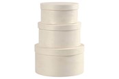 Kreativitet & Hobbyartikler - Creativ Company Round Veneer Box 3pcs. - 575180