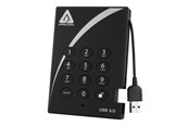 Harddisk - Ekstern - Apricorn Aegis Padlock 3.0 - 2TB - Ekstern Harddisk - Sort - A25-3PL256-2000