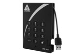 Harddisk - Ekstern - Apricorn Aegis Padlock 3.0 - 500GB - Ekstern Harddisk - A25-3PL256-500