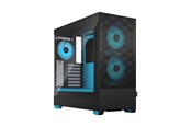 Kabinet - Fractal Design Pop Air RGB - Cyan Core TG Clear Tint - Kabinet - Miditower - Blå - FD-C-POR1A-02