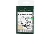 Skrive- og Tegneværktøjer - Faber-Castell Ecco Pigment Finepen 8 ass Sort - 166008