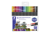 Skrive- og Tegneværktøjer - Staedtler STAEDTLER Duo Perm. 18 stk. ass - 3187 TB18
