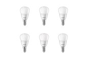 Lyskilder - Philips LED pære Krone 4,9W/827 (40W) 6-pak E14 - 929003546596