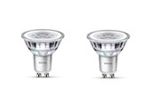 Lyskilder - Philips LED pære Classic 3,5W/840 (35W) 36° 2-pak GU10 - 929001218092