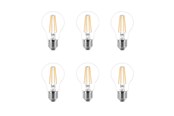 Lyskilder - Philips LED pære Classic 7W/827 (60W) Clear 6-pak E27 - 929001815096