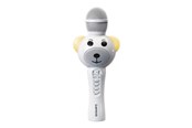 Bærbare & Fest Højtalere - Lenco BMC-060WH - Karaoke microphone with Bluetooth® SD slot lights Aux out- White - BMC-060WH