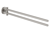 Badeværelsestilbehør - Grohe Essentials Håndklædeholder, 2 armet, 439 mm, Supersteel - 40371DC1