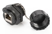 Netværkskabel - DIGITUS CAT 6 Keystone Bulkhead Couplers - Sort - DN-IND-C6-C
