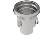 Afløb - Blücher industri afløbskål lav med lodret Ø110 mm udløb. Ø205mm. Til epoxy. Syrefast stål - 766.502.110 S