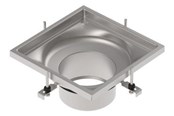 Afløb - Blücher overdel Ø160/300x300mm. Med bærering. Til beton & fliser - 710.403.000 S