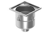 Afløb - Blücher industrigulvafløb lodret Ø110 mm udløb. Til beton & fliser. Rustfrit stål - 760.403.110