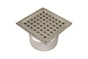 Afløb - Blücher Square gulvafløb med lodret 110 mm udløb. Beton og fliser. Rustfrit stål - 160.300.110