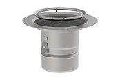 Afløb - Blücher membranunderdel med stålklemring lodret Ø110mm udløb. Syrefast stål - 440.226.110 S
