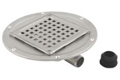 Afløb - Blücher SQUARE gulvafløb med lodret Ø32/40 mm udløb med smøremembran. Til beton & fliser. Syrefast stål - 381.300.032 S