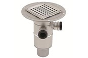 Afløb - Blücher Square gulvafløb med lodret Ø75 mm afløb og 2 sideindløb samt smøremembran. Til beton & fliser. Rustfrit stål - 361.300.075