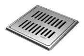 Afløb - Purus RIB rist/ramme 150x150mm EN 1.4301. Rustfrit - 153872-741