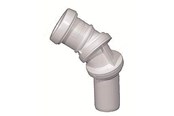 Afløb - Purus PP Bøjning, 50 mm, 0-90 grader, med 1 muffe, hvid - 186193-350
