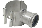Afløb - Blücher EuroPipe indskæringsmanchet 75 mm til 50 mm sideindløb. Rustfrit stål - 890.075.050