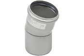 Afløb - Blücher EuroPipe bøjning 15°. 75 mm. Rustfrit stål - 820.015.075