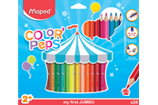 Skrive- og Tegneværktøjer - Maped Color'Peps My first Jumbo farveblyanter x24 - 834013