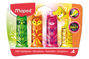 Skrive- og Tegneværktøjer - Maped Fluo'Peps Mini Friends highlightere x4 - 743677