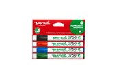 Skrive- og Tegneværktøjer - Penol 0750 marker x4 ass.farver - 12707500